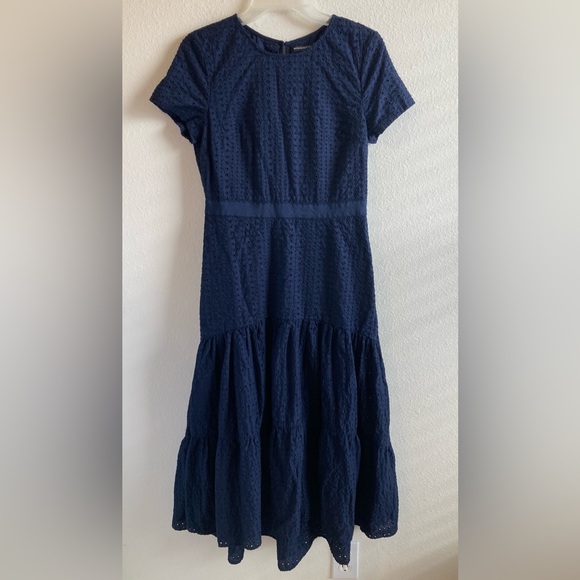 Banana Republic Dresses & Skirts - Banana Republic Midnight Blue Eyelet Dress